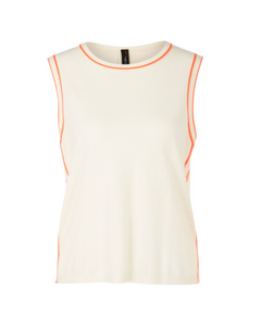 Marc Cain Sports - Knitted Tank with Orange Trim