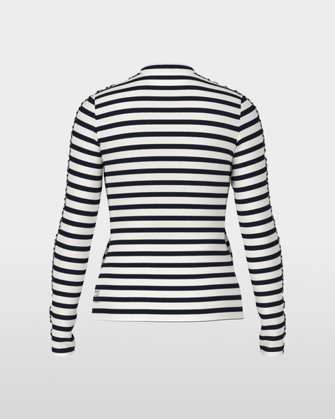 Marc Cain - Navy and White Stripe T-Shirt