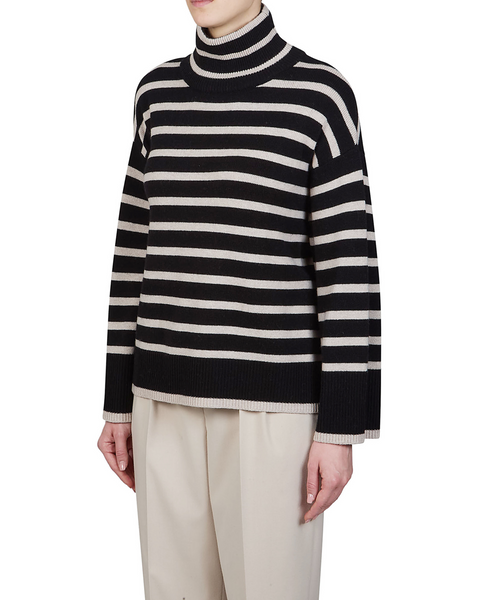 Purotatto - Stripe High Neck Sweater