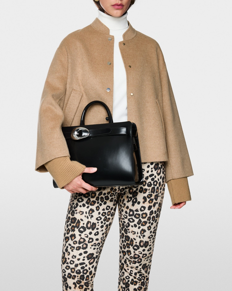 Marc Cain - Camel Oversized Jacket with Cuffed Sleeves