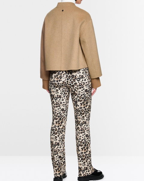 Marc Cain - Camel Oversized Jacket with Cuffed Sleeves