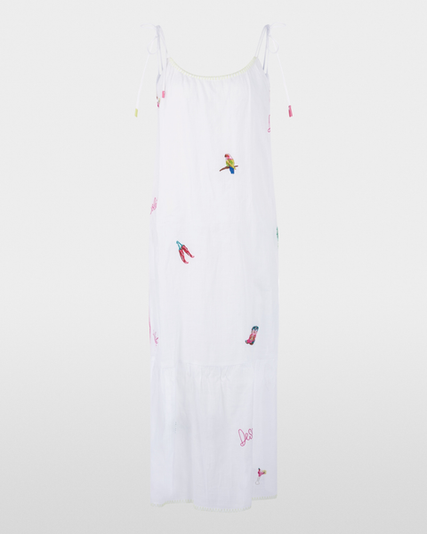Marc Cain - Sleeveless Embroidered Maxi Dress