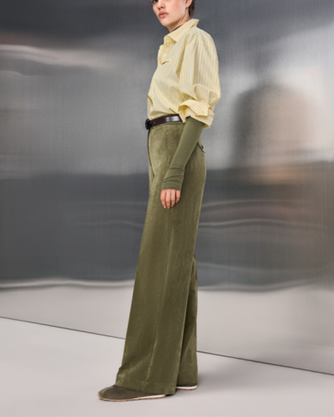 RIANI - Olive Green Corduroy Trousers