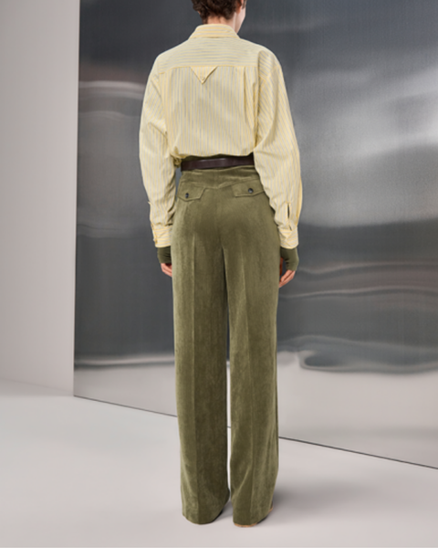 RIANI - Olive Green Corduroy Trousers