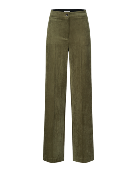 RIANI - Olive Green Corduroy Trousers