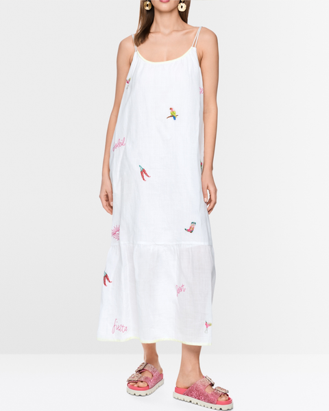 Marc Cain - Sleeveless Embroidered Maxi Dress