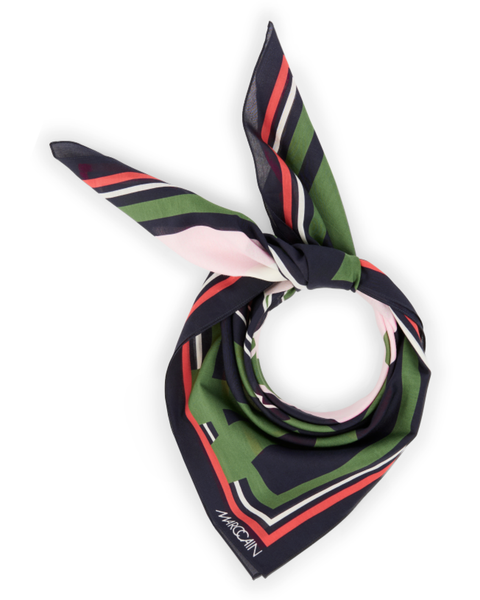 Marc Cain - Navy Floral Print Scarf