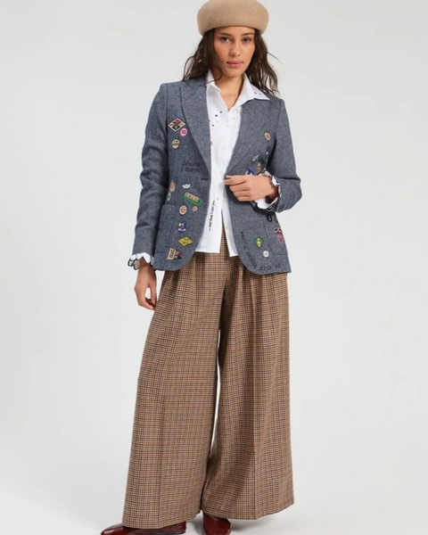 Vilagallo - Embroidered Blazer with Badges