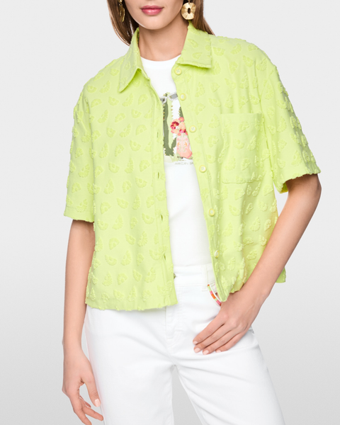 Marc Cain - Lime Blouse with Towelling Detail