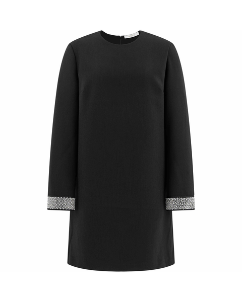 Herzens - Black Dress with Beaded Cuff