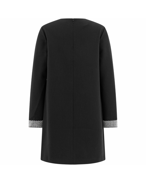 Herzens - Black Dress with Beaded Cuff