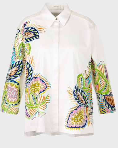 Marc Cain - Printed and Beaded Blouse WC 51.32 W64