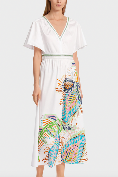 Marc Cain - Beaded and Printed Midi Dress WC 21.51 W64