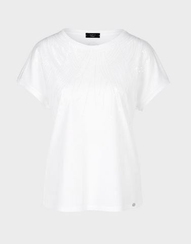 Marc Cain - White Sequin T-Shirt WC 48.46 J36