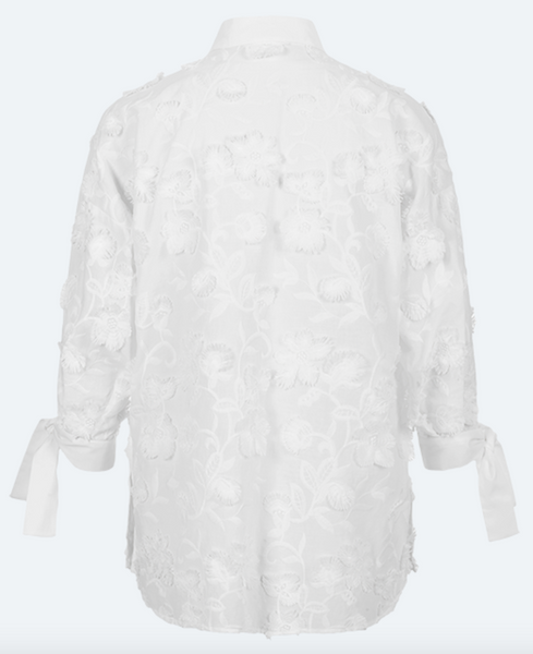RIANI - White 3D Floral Blouse 445810-4253