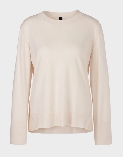 Marc Cain - Cream Crew Knit with Frill Detail WC 41.21 M73