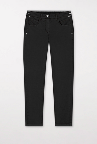 Luisa Cerano - Black High Stretch Denim Trousers 608600-1883