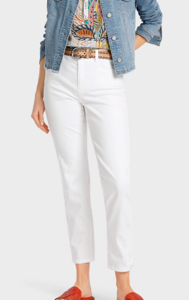 Marc Cain -  White Jeans with Lace Trim WC 82.20 D69